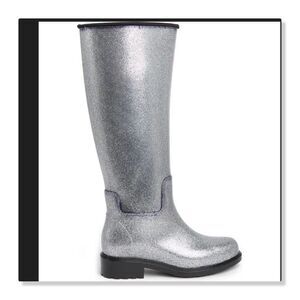 NEW! Melissa Thermal Seasonal Rainboot - size 6 in Silver Glitter